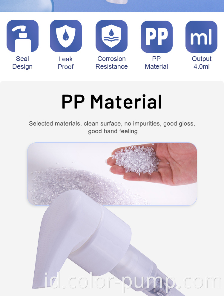 Kualitas tinggi plastik putih 28/410 pompa lotion sabun cair